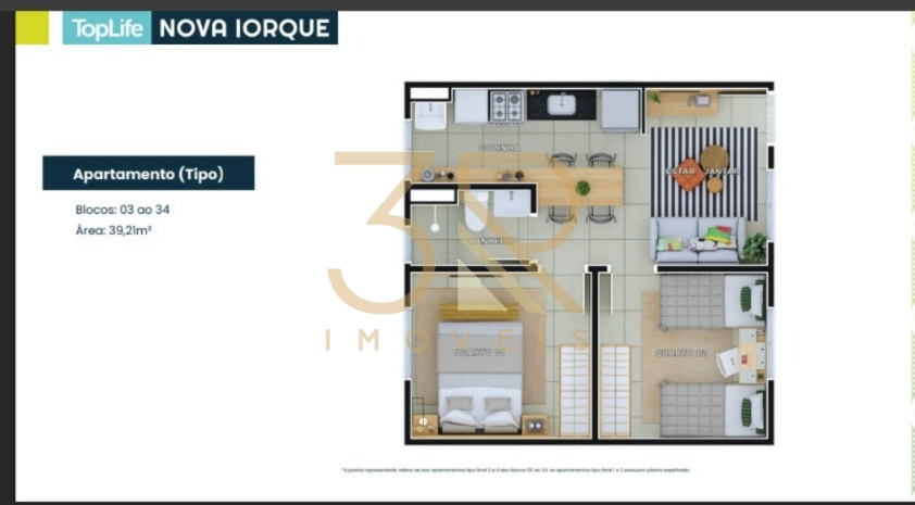 Apartamento, 2 quartos, 39 m² - Foto 2