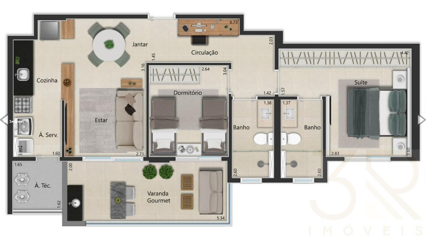 Apartamento, 3 quartos, 91 m² - Foto 8