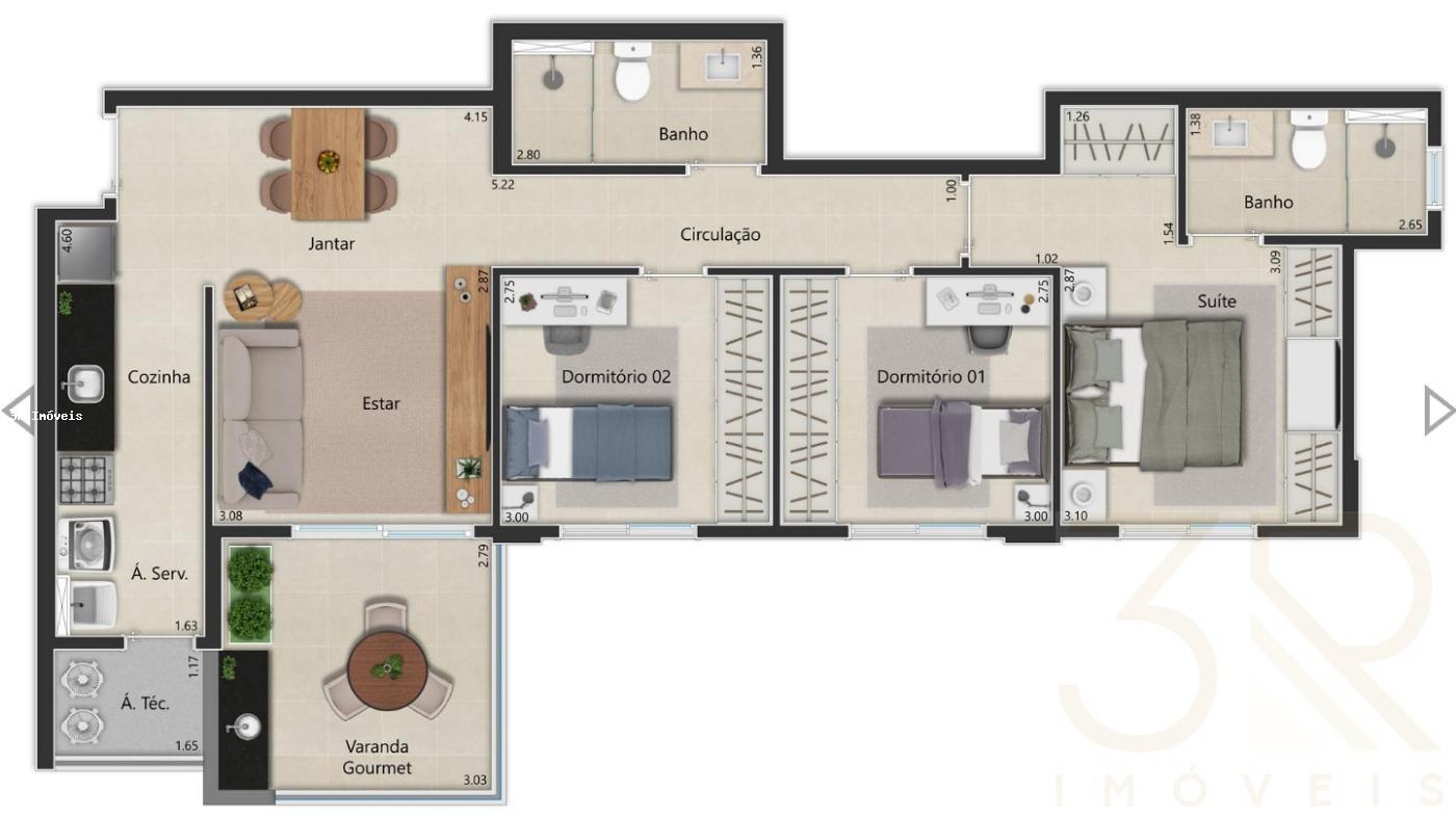 Apartamento, 3 quartos, 91 m² - Foto 5