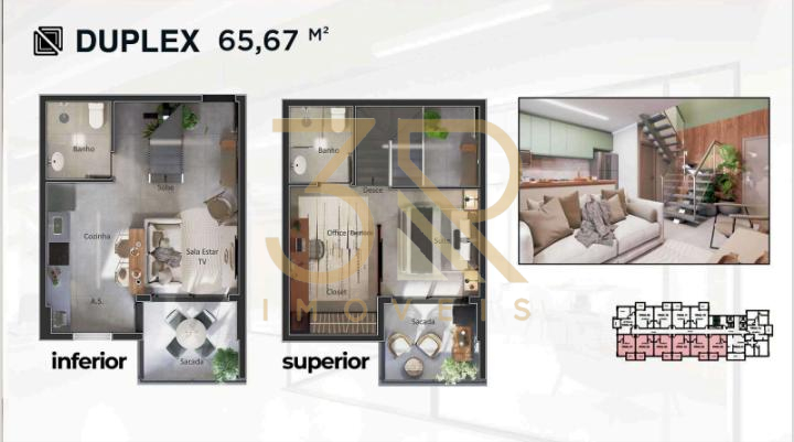 Apartamento, 3 quartos, 66 m² - Foto 1